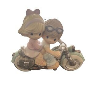 Precious Moments Our Love Goes The Distance Motorcycle Couple Ornament 121042